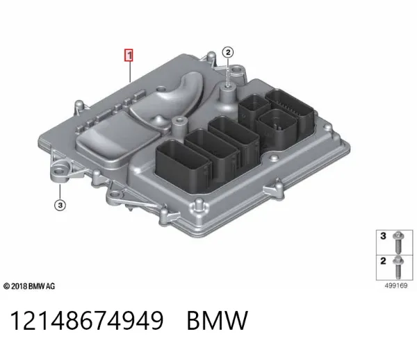 Módulo de direção (Centralina eletrônica) de motor 12148674949 BMW
