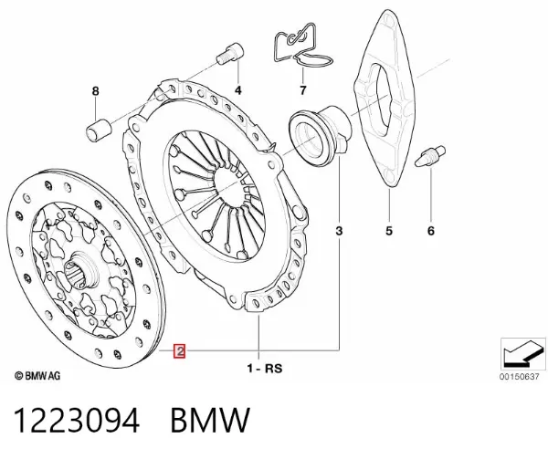 Disco de embraiagem 1223094 BMW