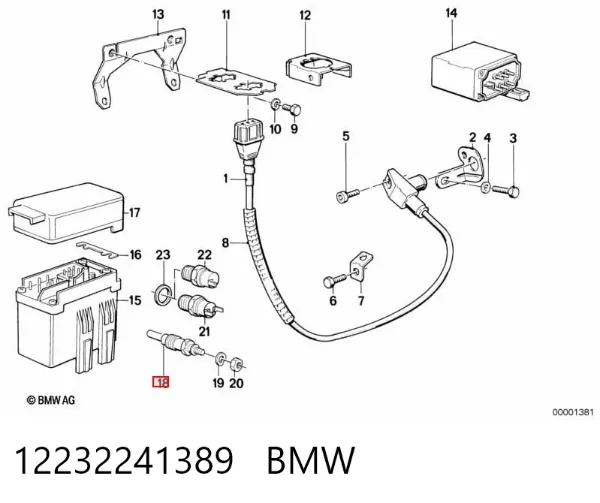 Vela de incandescência 12232241389 BMW