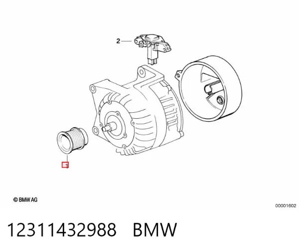 Polia do gerador 12311432988 BMW