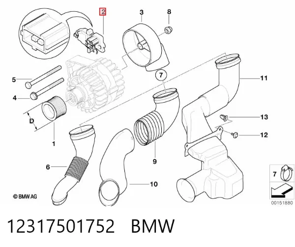 Relê-regulador do gerador (relê de carregamento) 12317501752 BMW