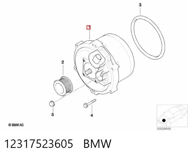 Gerador 12317523605 BMW