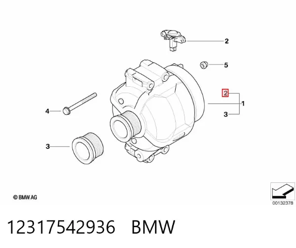 Relê-regulador do gerador (relê de carregamento) 12317542936 BMW