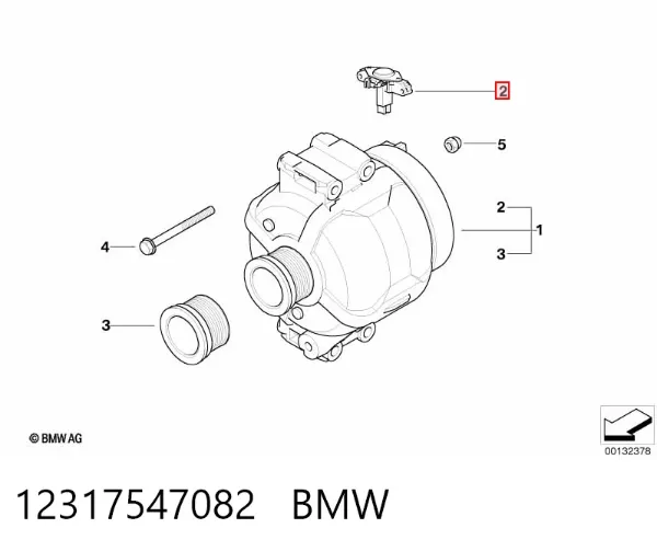 Relê-regulador do gerador (relê de carregamento) 12317547082 BMW