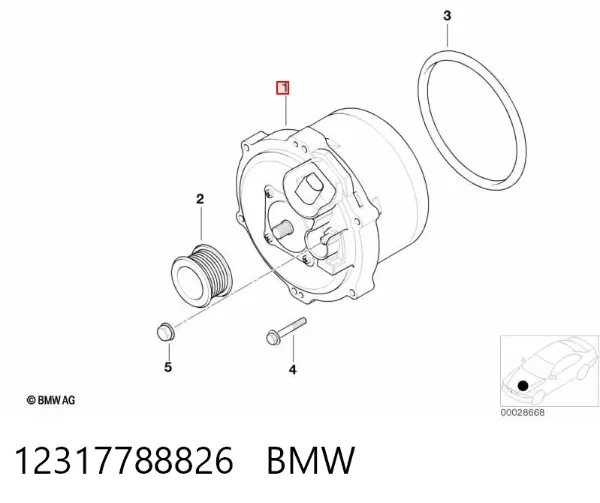 Gerador 12317788826 BMW
