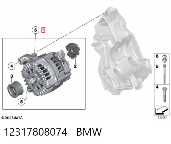 Gerador 12317808074 BMW
