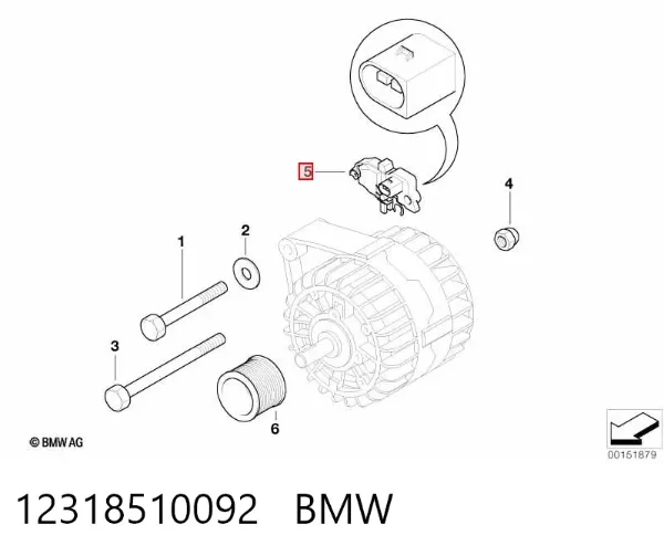 Relê-regulador do gerador (relê de carregamento) 12318510092 BMW