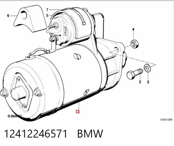 Motor de arranco 12412246571 BMW