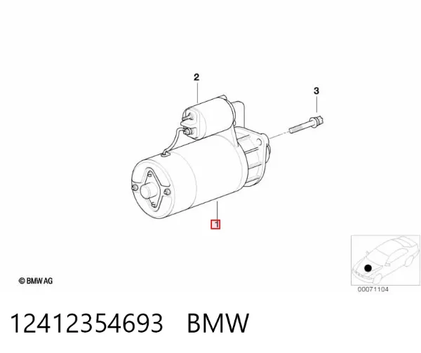 Motor de arranco 12412354693 BMW