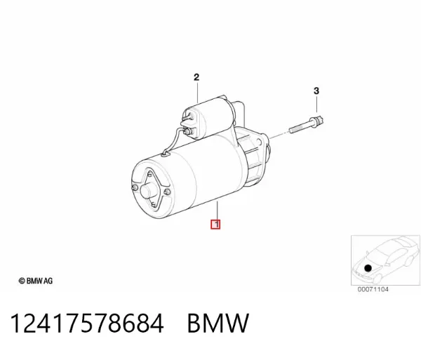 Motor de arranco 12417578684 BMW