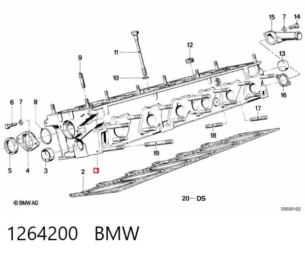 Cabeça de motor (CBC) 1264200 BMW