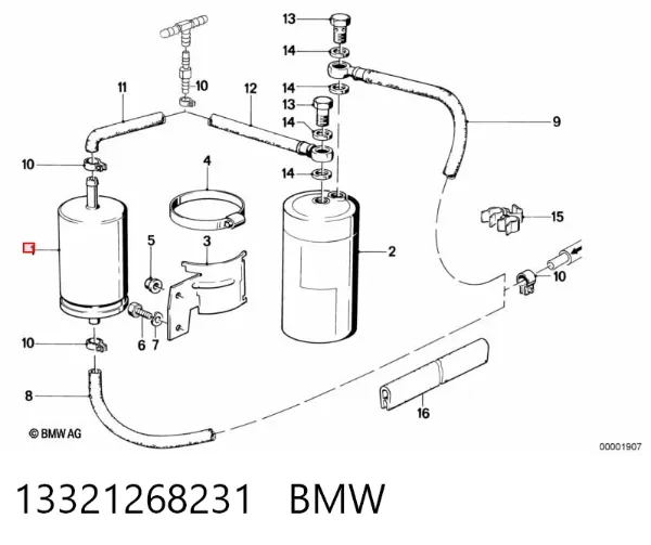 Filtro de combustível 13321268231 BMW