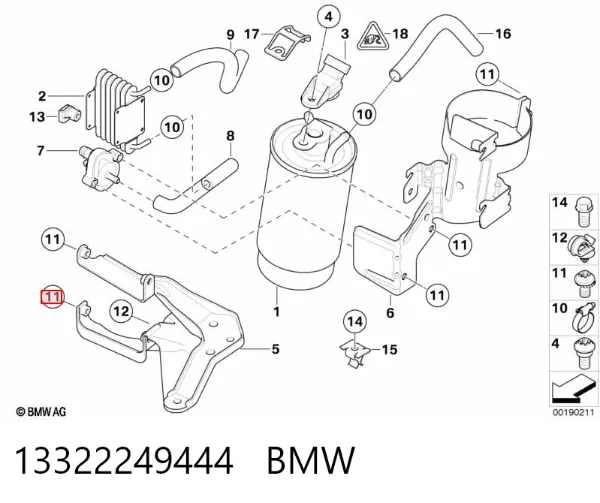 Parafuso de cabeça de motor (CBC) 13322249444 BMW