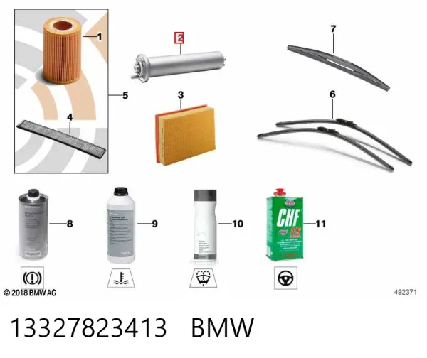 Filtro de combustível 13327823413 BMW