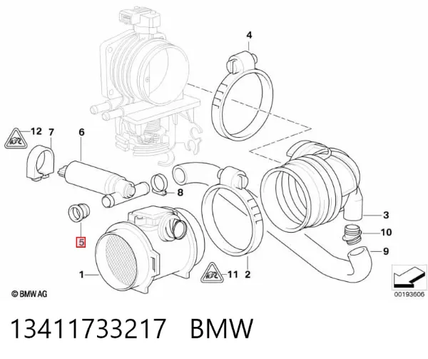 Vedante de válvula de ventilação de cárter 13411733217 BMW