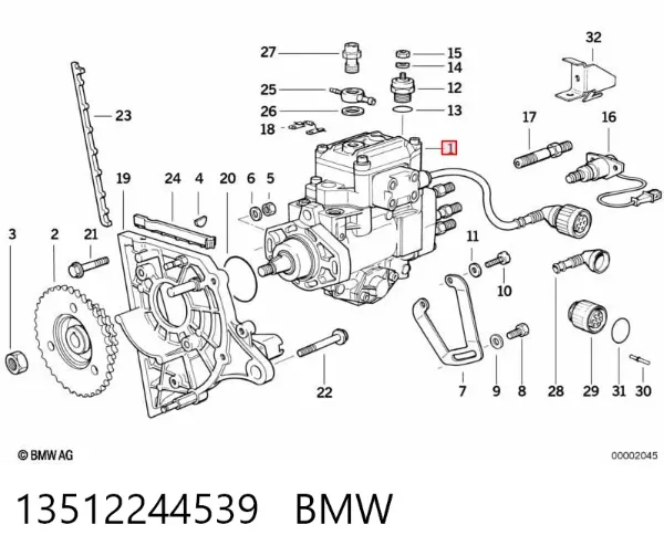 Bomba de combustível de pressão alta 13512244539 BMW