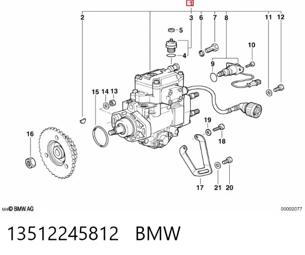 Bomba de combustível de pressão alta 13512245812 BMW