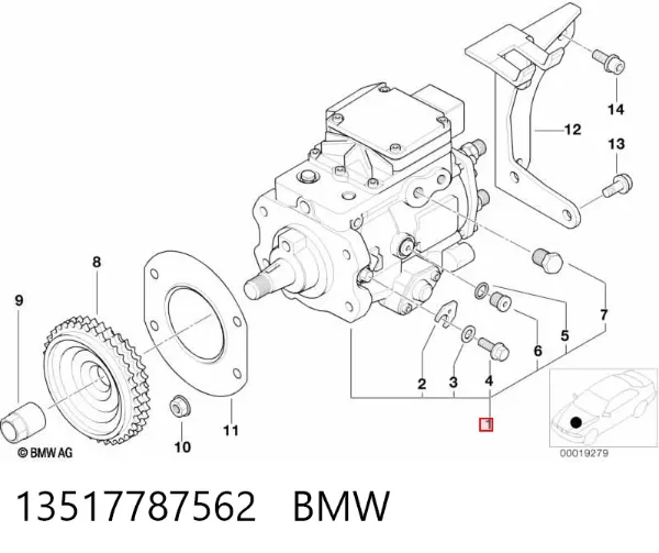 Bomba de combustível de pressão alta 13517787562 BMW