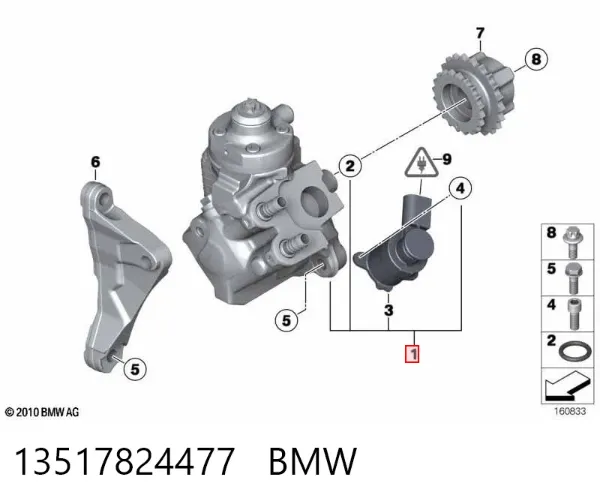 Bomba de combustível de pressão alta 13517824477 BMW