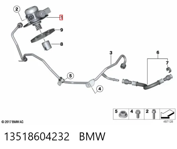 Bomba de combustível de pressão alta 13518604232 BMW