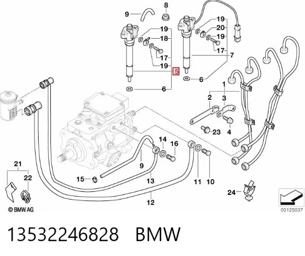 Injetor de injeção de combustível 13532246828 BMW
