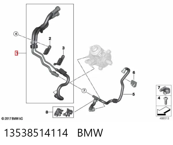 Mangueira universal de combustível 13538514114 BMW