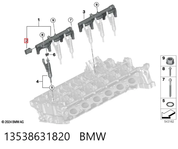 Sensor de pressão de combustível BMW 1 F40