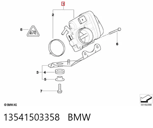 Válvula de borboleta montada 13541503358 BMW