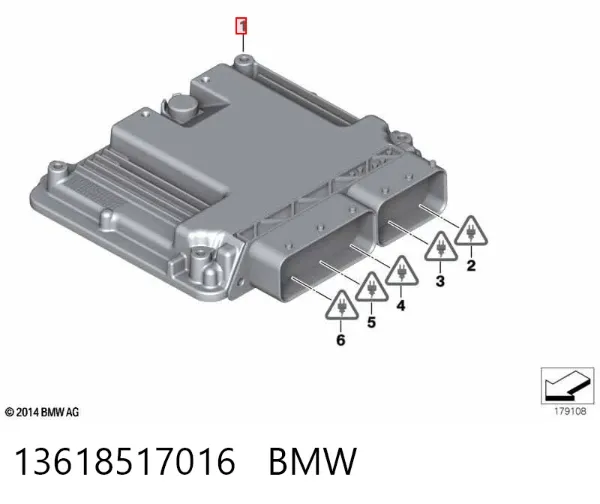 Módulo de direção (Centralina eletrônica) de motor 13618517016 BMW