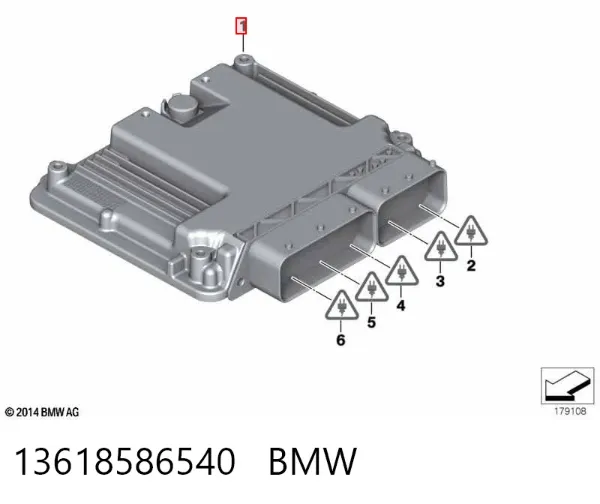 Módulo de direção (Centralina eletrônica) de motor 13618586540 BMW