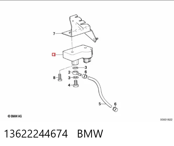 Sensor de pressão no coletor de admissão, MAP 13622244674 BMW