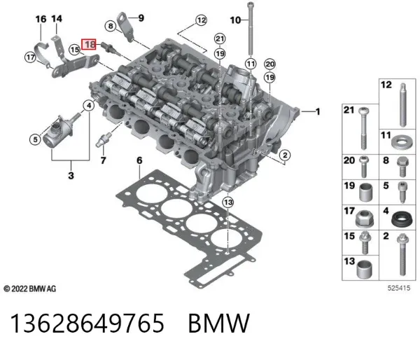 Sensor de temperatura do fluido de esfriamento 13628649765 BMW