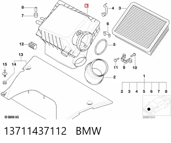 Caixa de filtro de ar BMW X5 E53