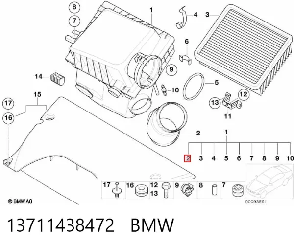 Cano derivado de ar do medidor de consumo do ar 13711438472 BMW