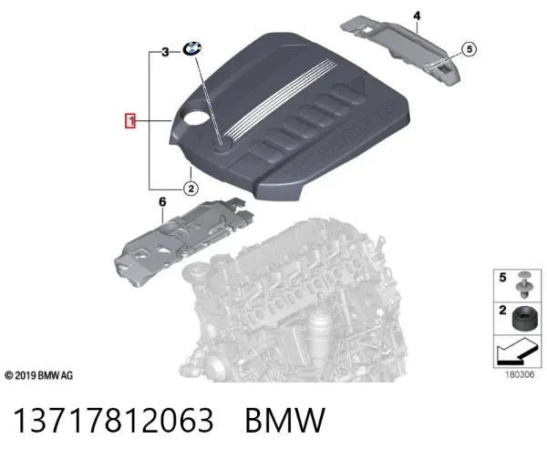 Tampa de motor decorativa BMW X3 F25