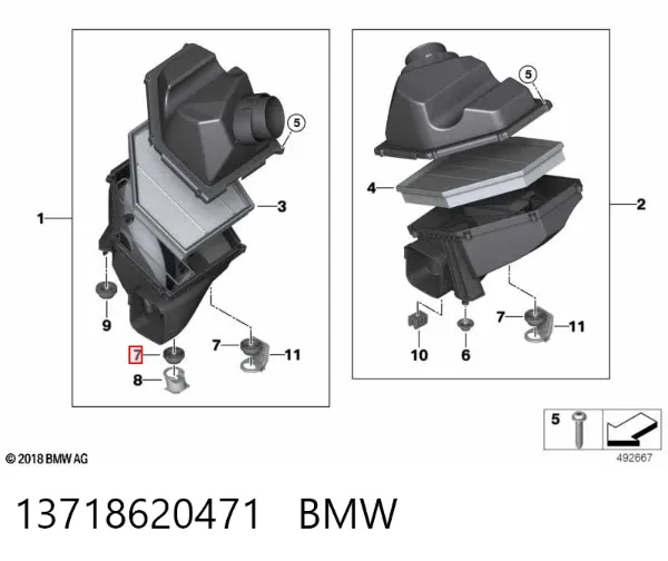 Braçadeira do silenciador traseira 13718620471 BMW