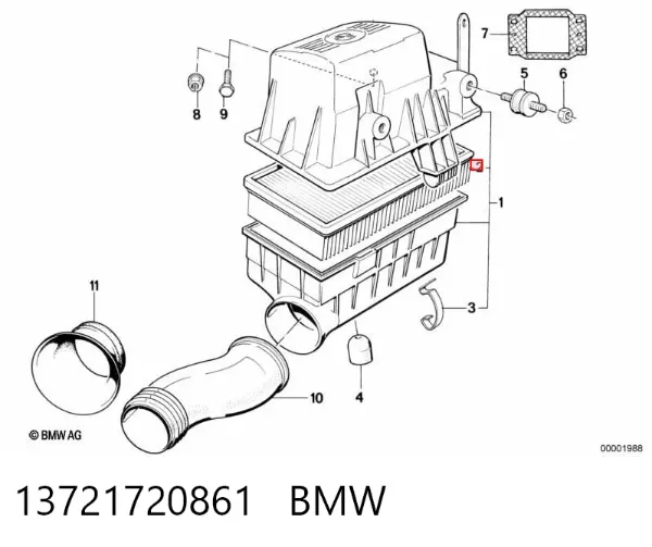 Filtro de ar 13721720861 BMW