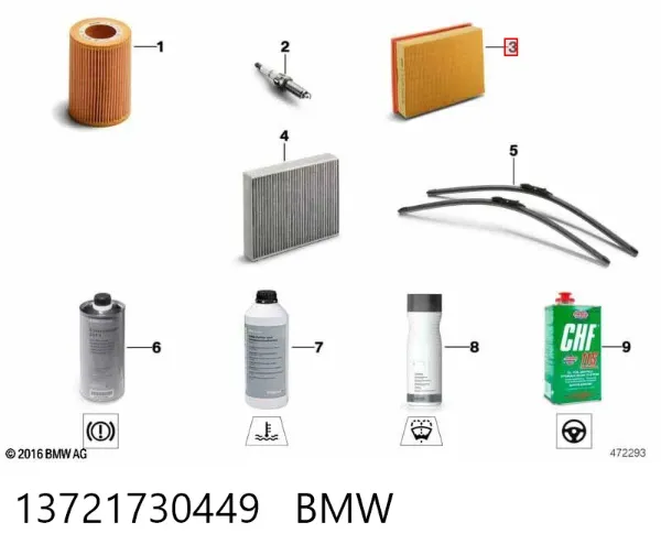 Filtro de ar 13721730449 BMW