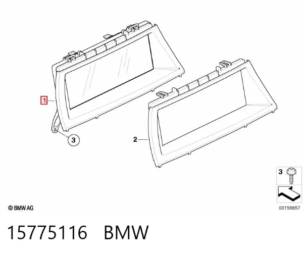 Mostrador multifuncional 15775116 BMW