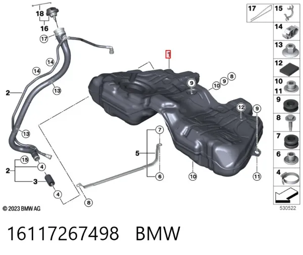Tanque de combustível BMW 7 F01, F02, F03, F04