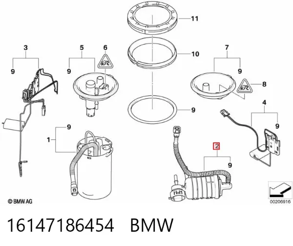 Filtro de combustível 16147186454 BMW