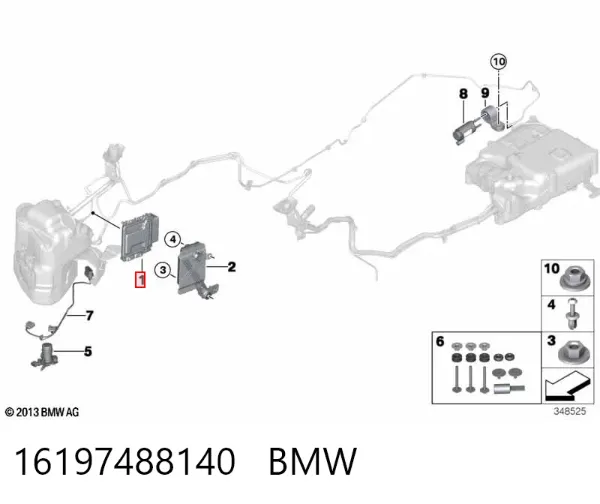 Unidade de controlo AD BLUE 16197488140 BMW