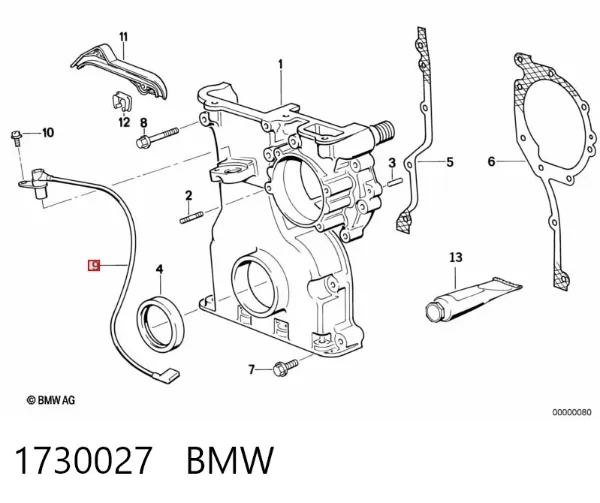 Sensor de posição (de revoluções) de cambota 1730027 BMW