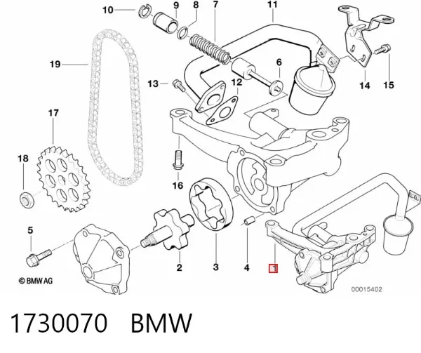 Bomba de óleo 1730070 BMW