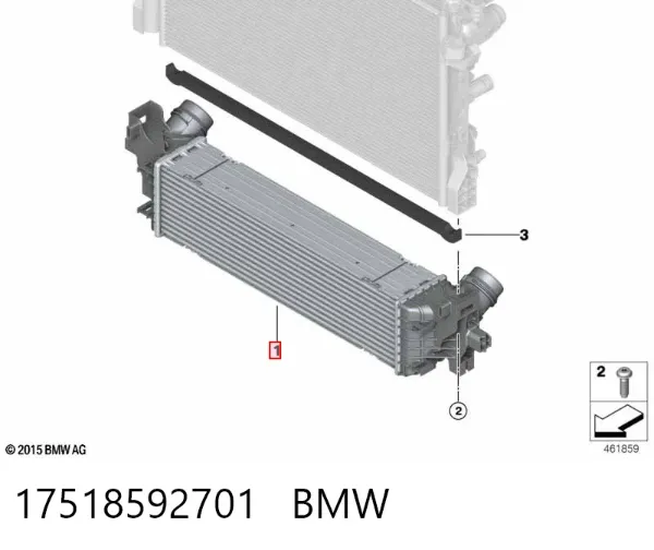 Radiador de intercooler 17518592701 BMW
