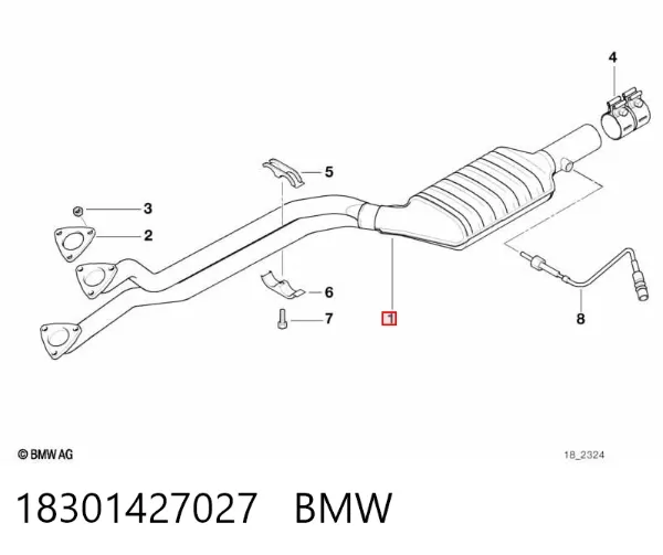 Convertidor - catalisador 18301427027 BMW