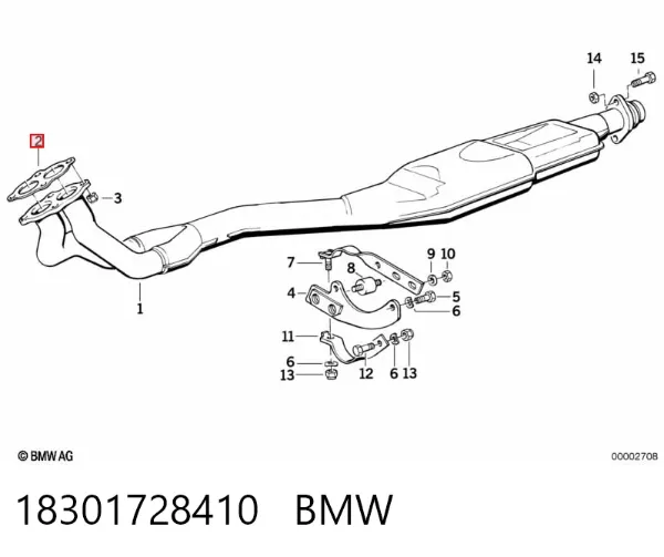 Vedante de tubo de admissão do silenciador 18301728410 BMW