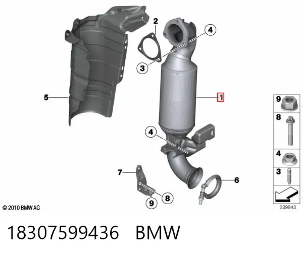 Convertidor - catalisador 18307599436 BMW