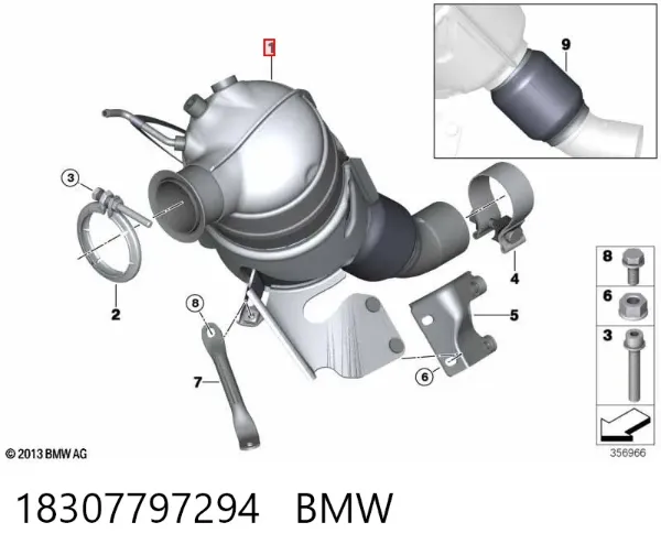 Convertidor - catalisador 18307797294 BMW