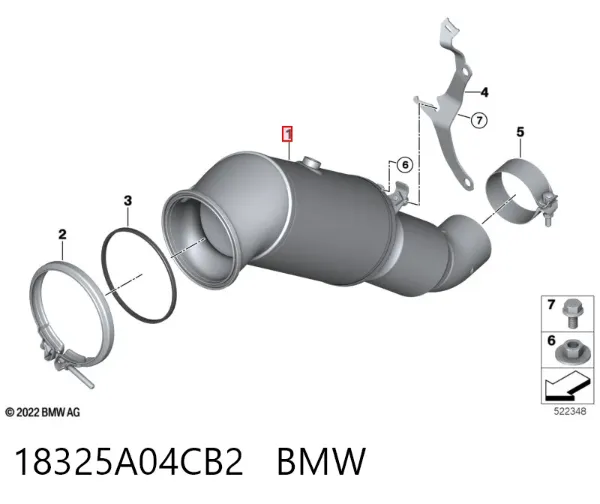 Convertidor - catalisador 18325A04CB2 BMW